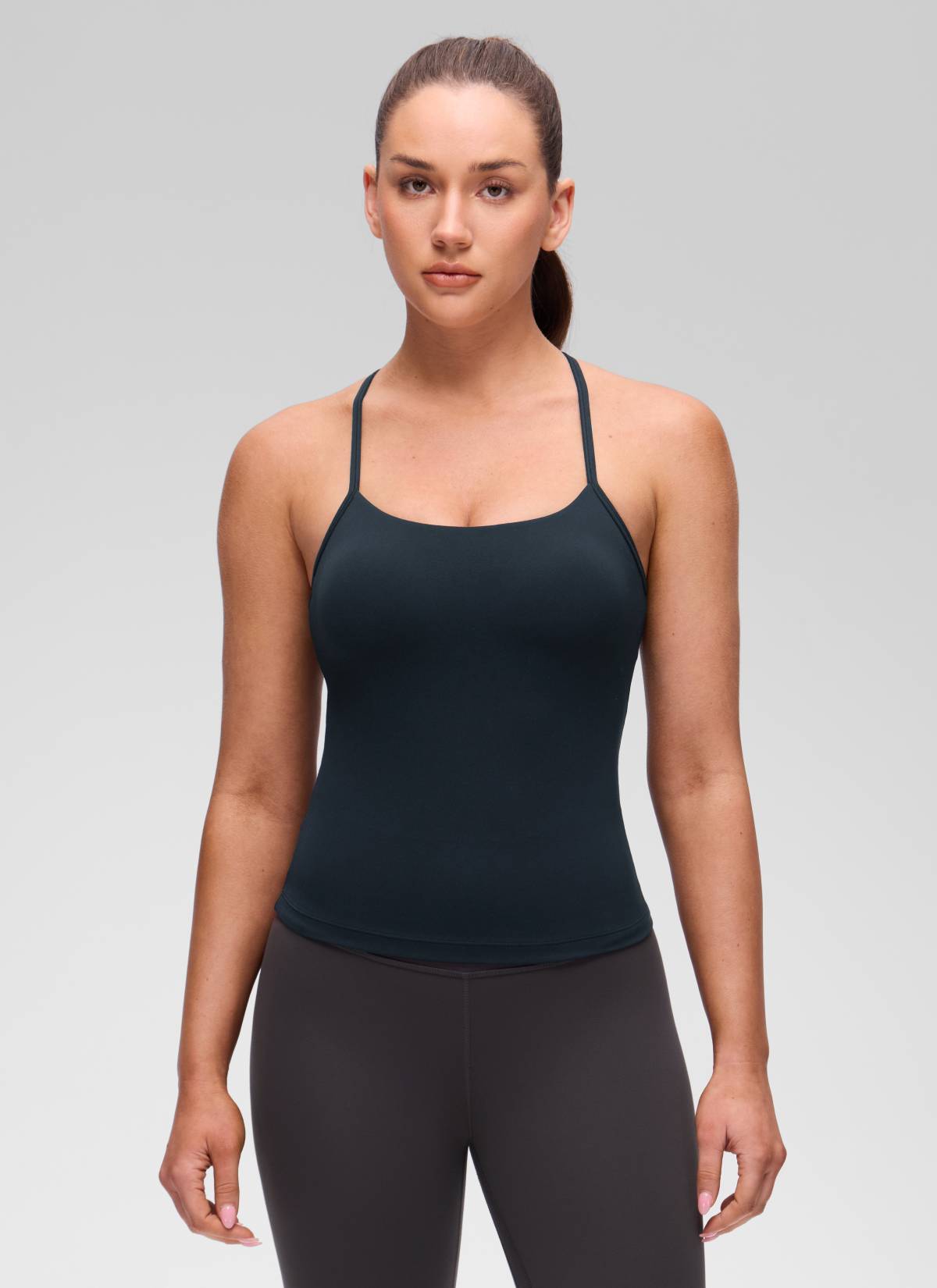 CRZ YOGA Sujetador incorporado con espalda en Y Butterluxe para mujer True Navy