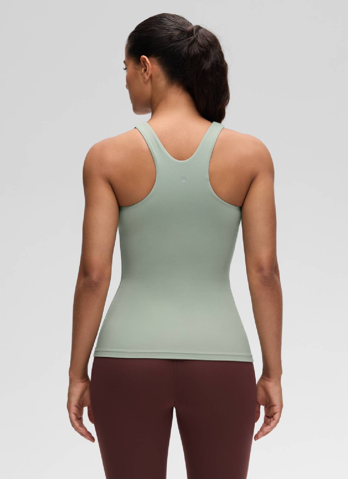 CRZ YOGA Mujer Tanque Butterluxe con Sujetador Incorporado y Cuello Alto Tribunal de Green Palm