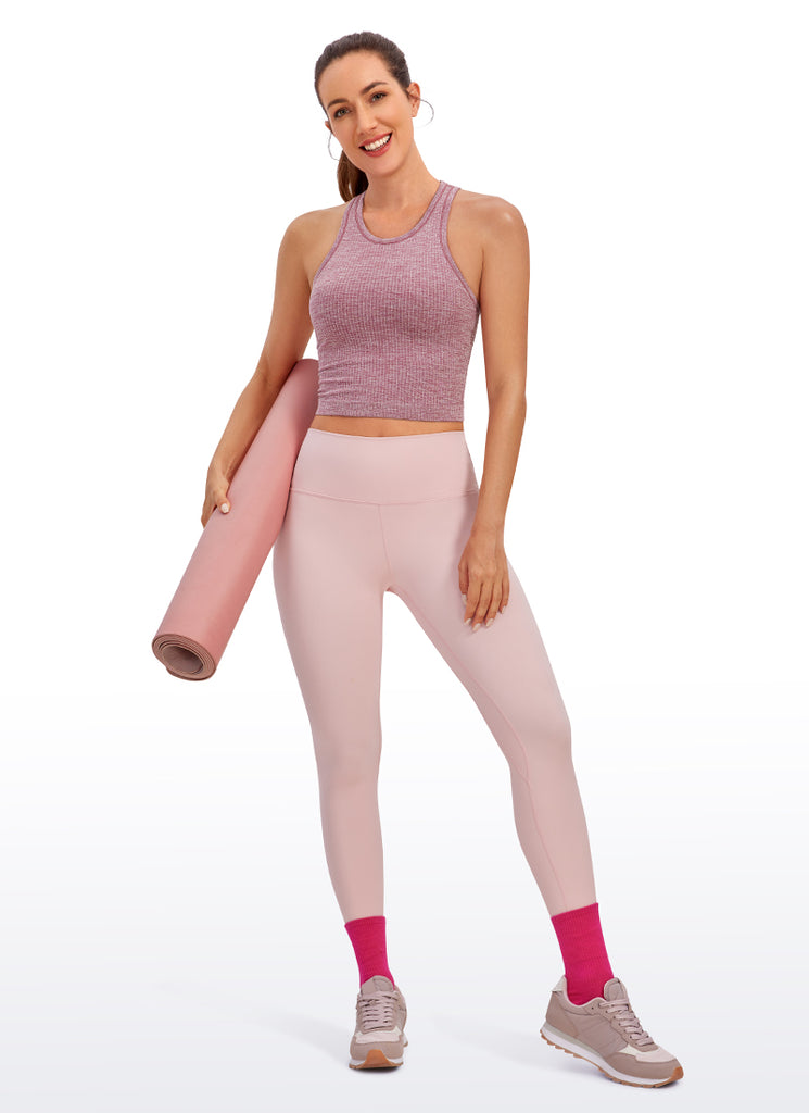 CRZ YOGA Camiseta de Yoga sin Costuras con Cuello Alto para Mujer Negro