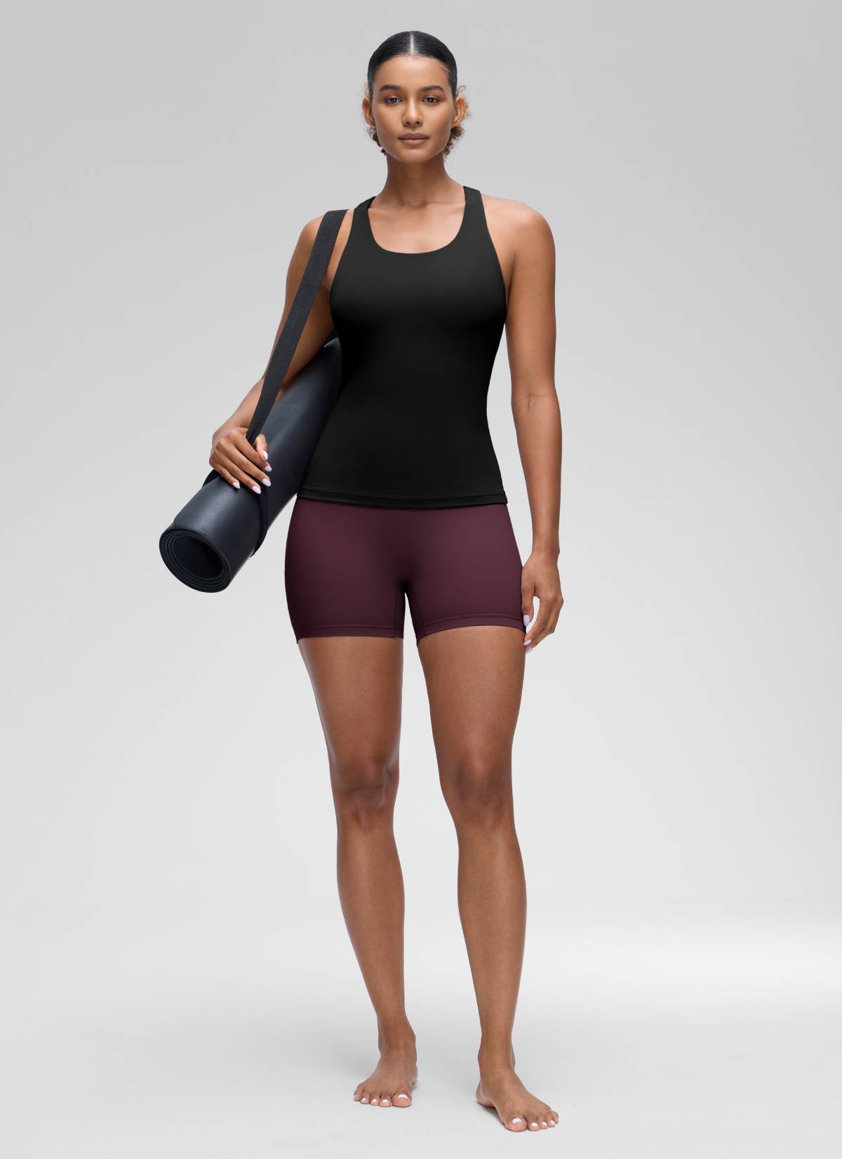 CRZ YOGA Butterluxe Camiseta de Tirantes de Yoga para Mujer Negro