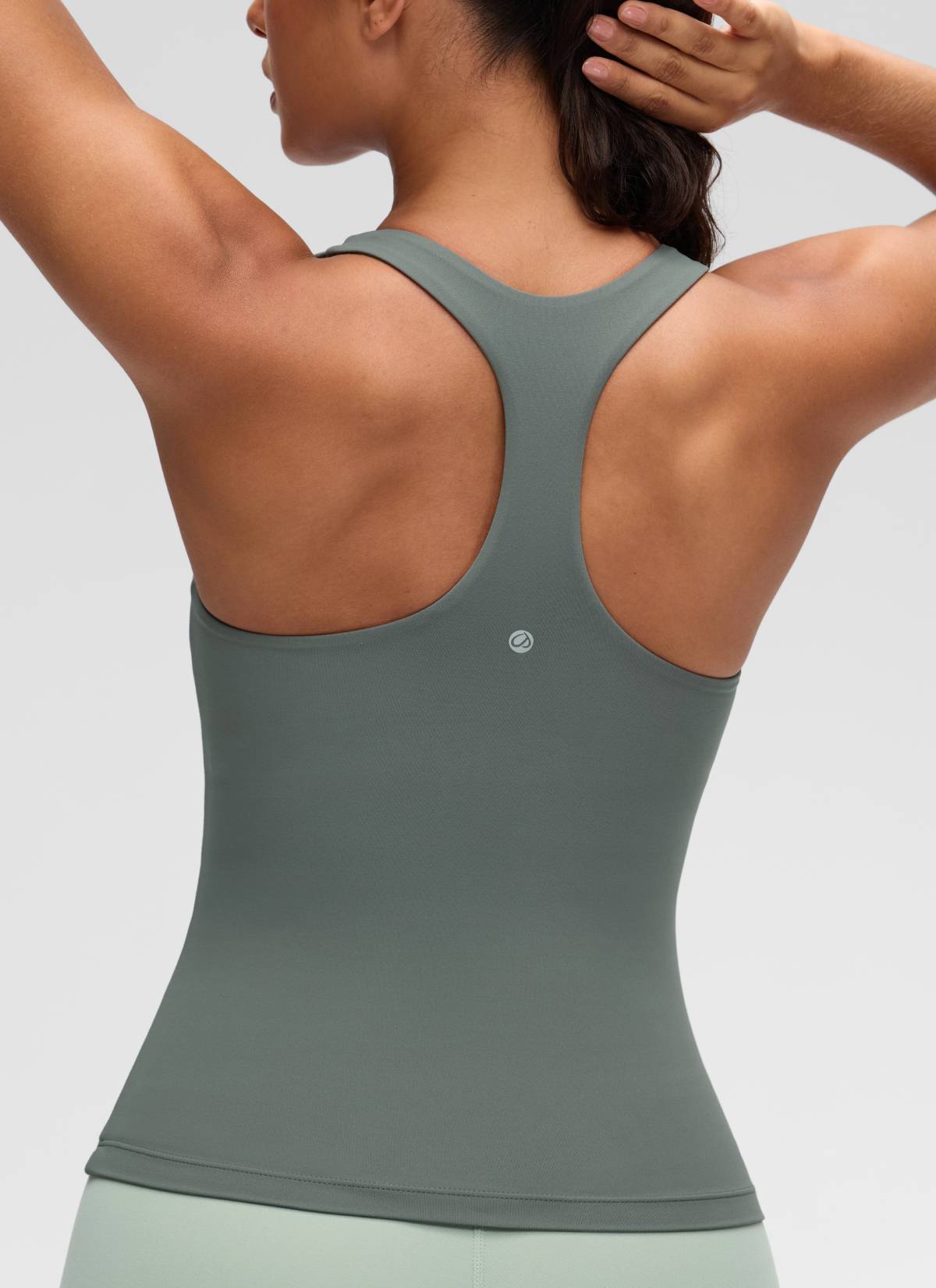 CRZ YOGA Butterluxe Camiseta de Tirantes de Yoga para Mujer Salvia gris