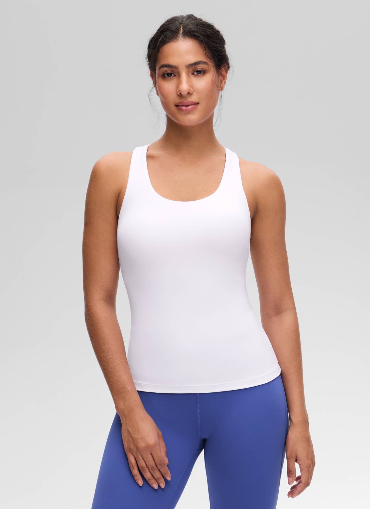CRZ YOGA Butterluxe Camiseta de Tirantes de Yoga para Mujer blanco
