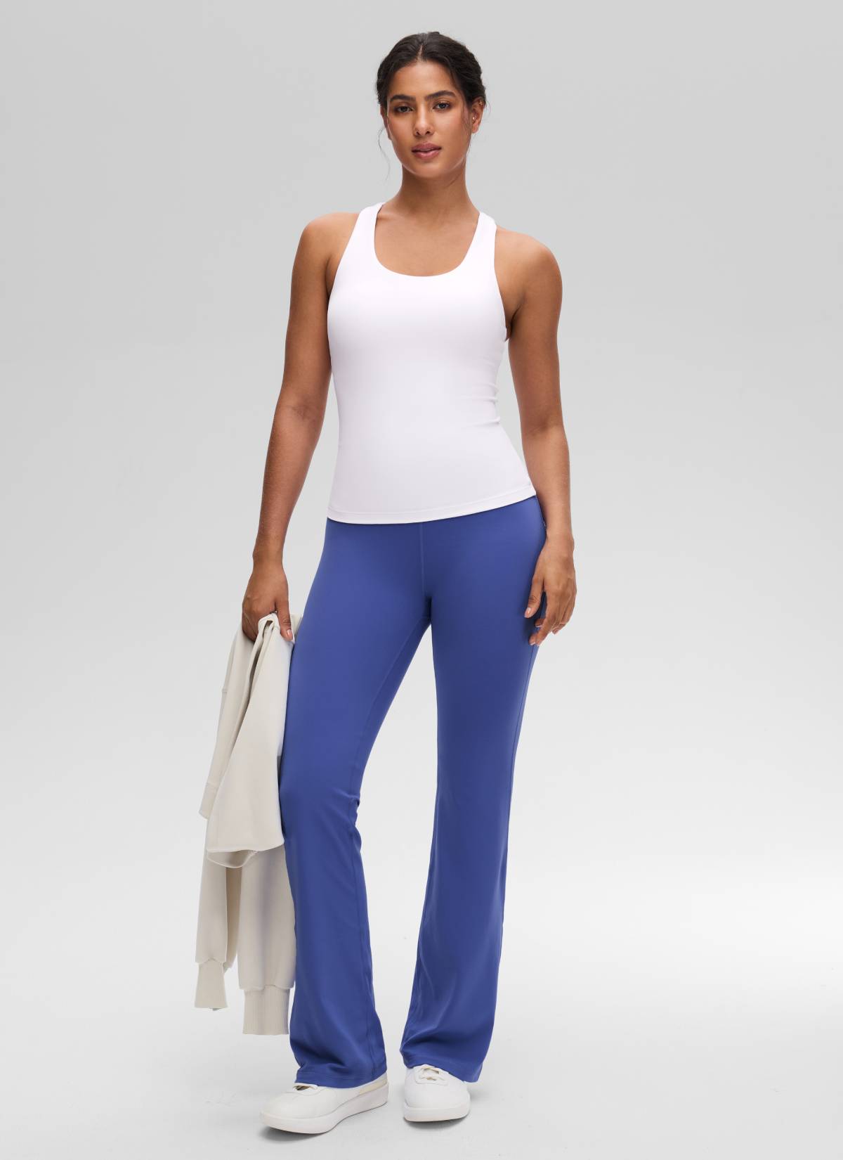 CRZ YOGA Butterluxe Camiseta de Tirantes de Yoga para Mujer blanco