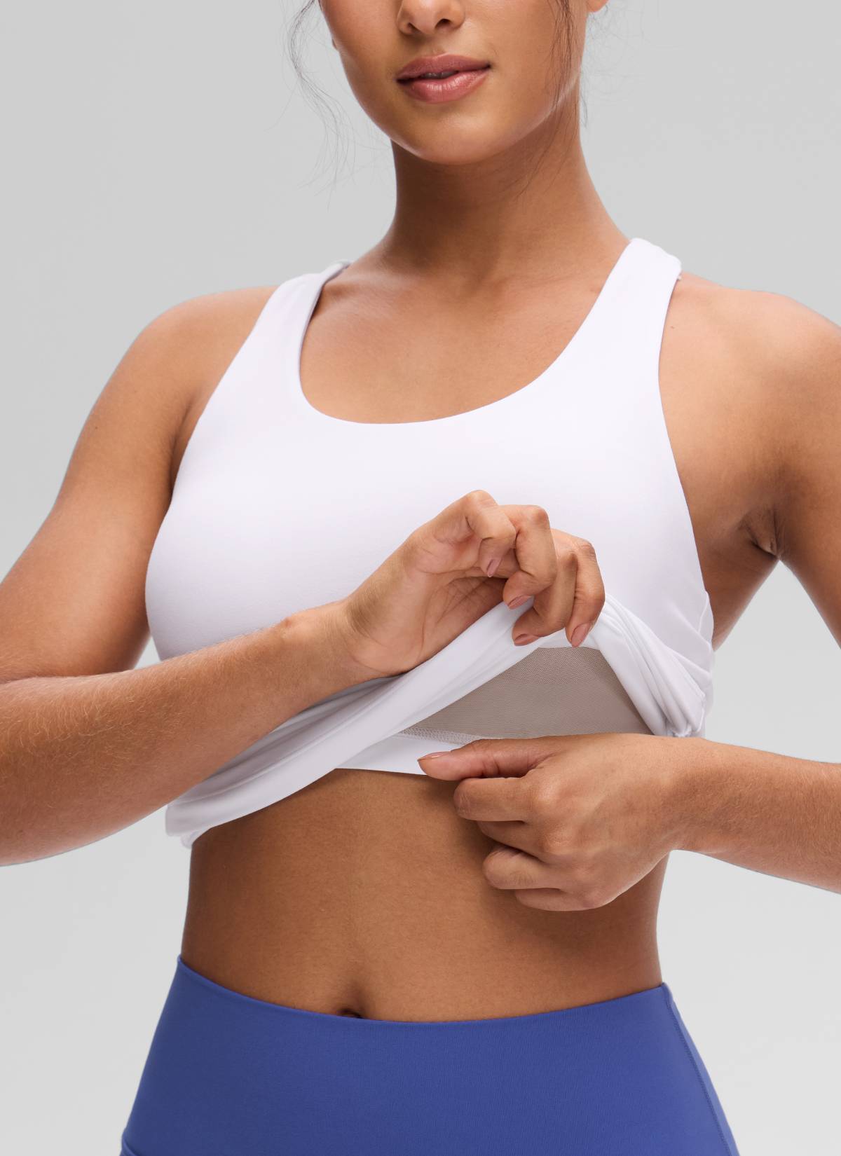 CRZ YOGA Butterluxe Camiseta de Tirantes de Yoga para Mujer blanco