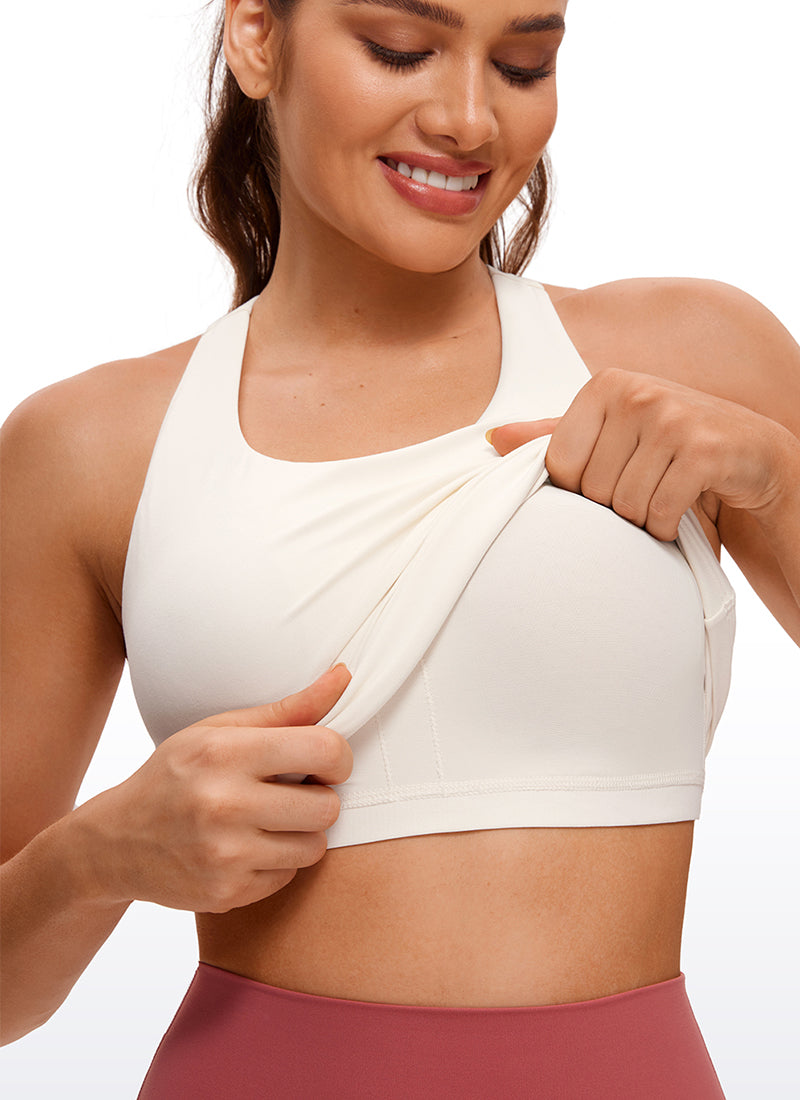 CRZ YOGA Butterluxe Camiseta de Tirantes de Yoga para Mujer Albaricoque blanco