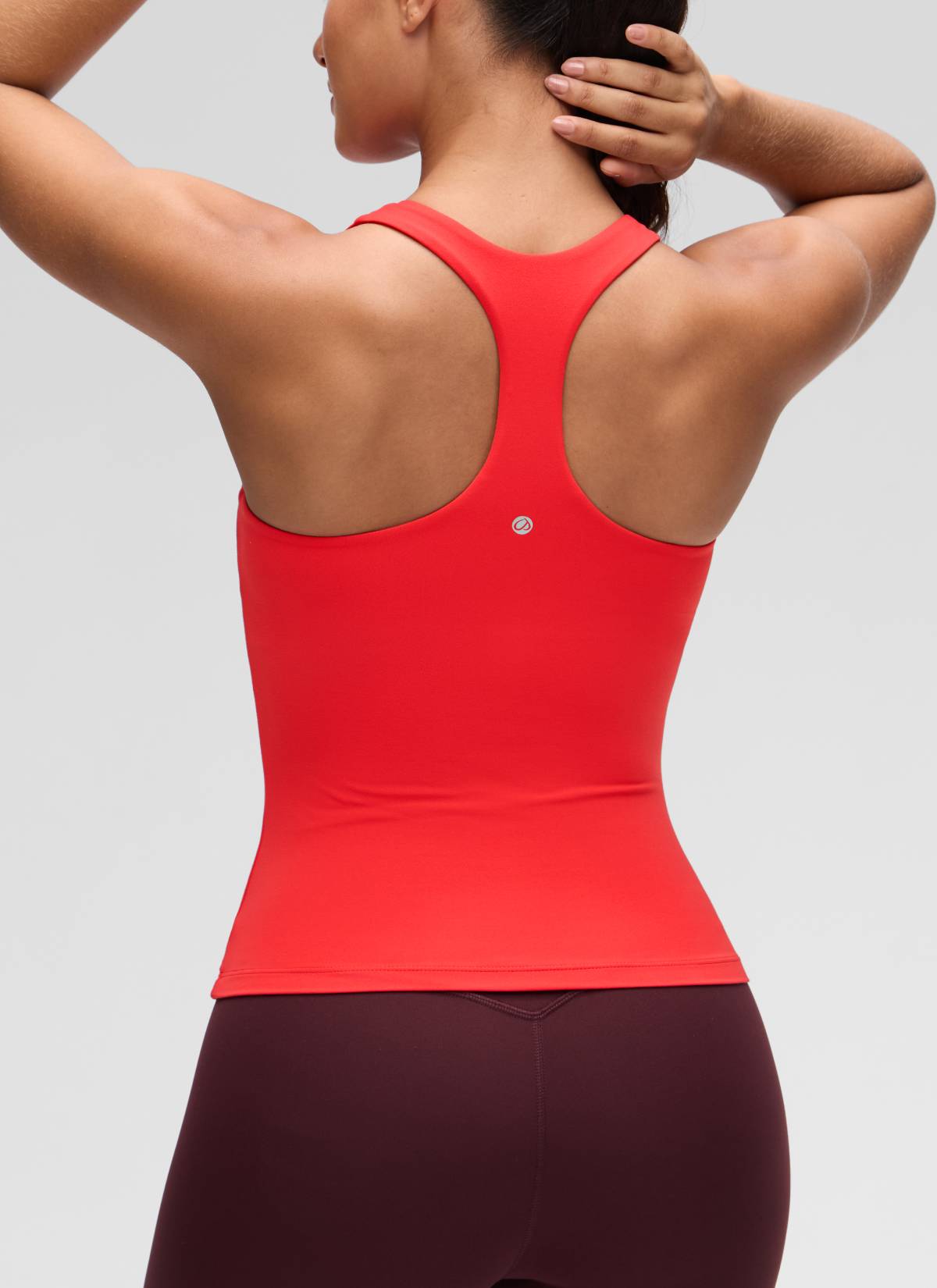 CRZ YOGA Butterluxe Camiseta de Tirantes de Yoga para Mujer Rojo Profundo