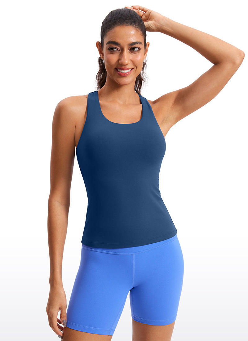 CRZ YOGA Butterluxe Camiseta de Tirantes de Yoga para Mujer MARFIL FRANCÉS