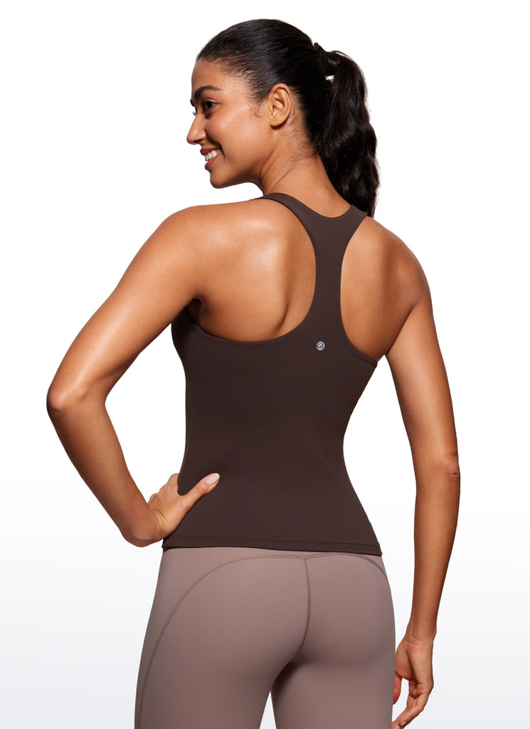 CRZ YOGA Butterluxe Camiseta de Tirantes de Yoga para Mujer blanco