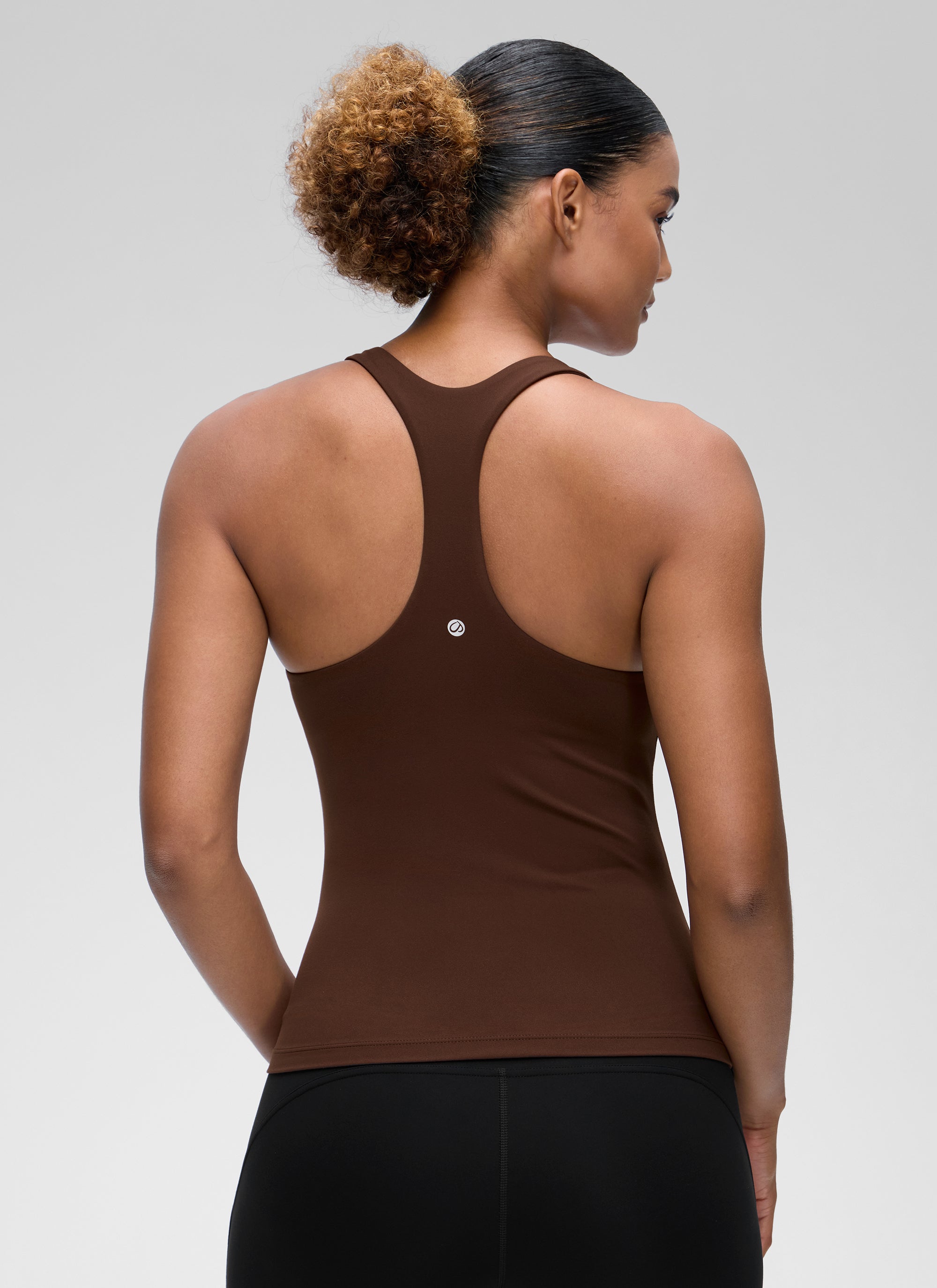 CRZ YOGA Butterluxe Camiseta de Tirantes de Yoga para Mujer Marrón Lava