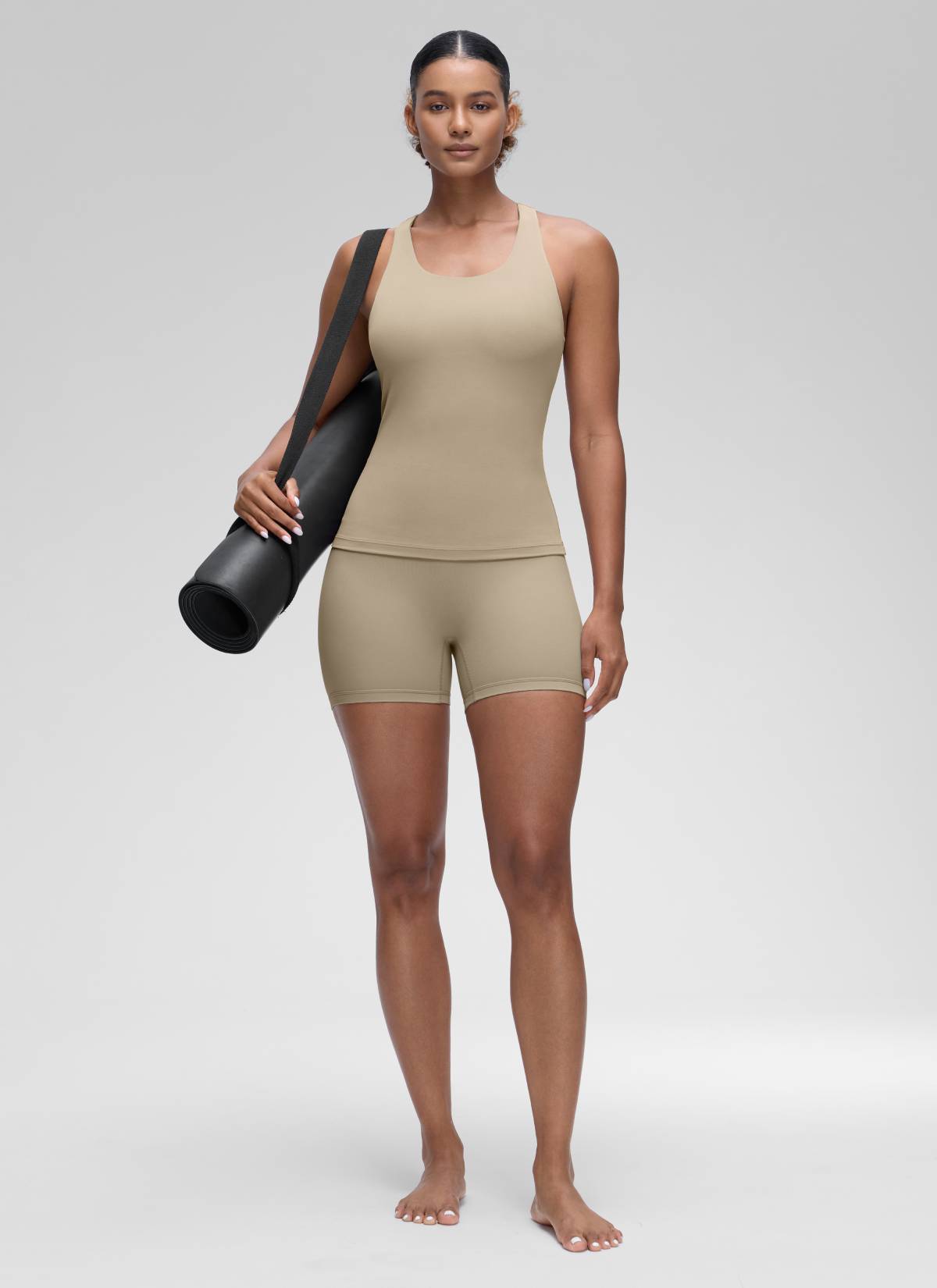 CRZ YOGA Butterluxe Camiseta de Tirantes de Yoga para Mujer Roble