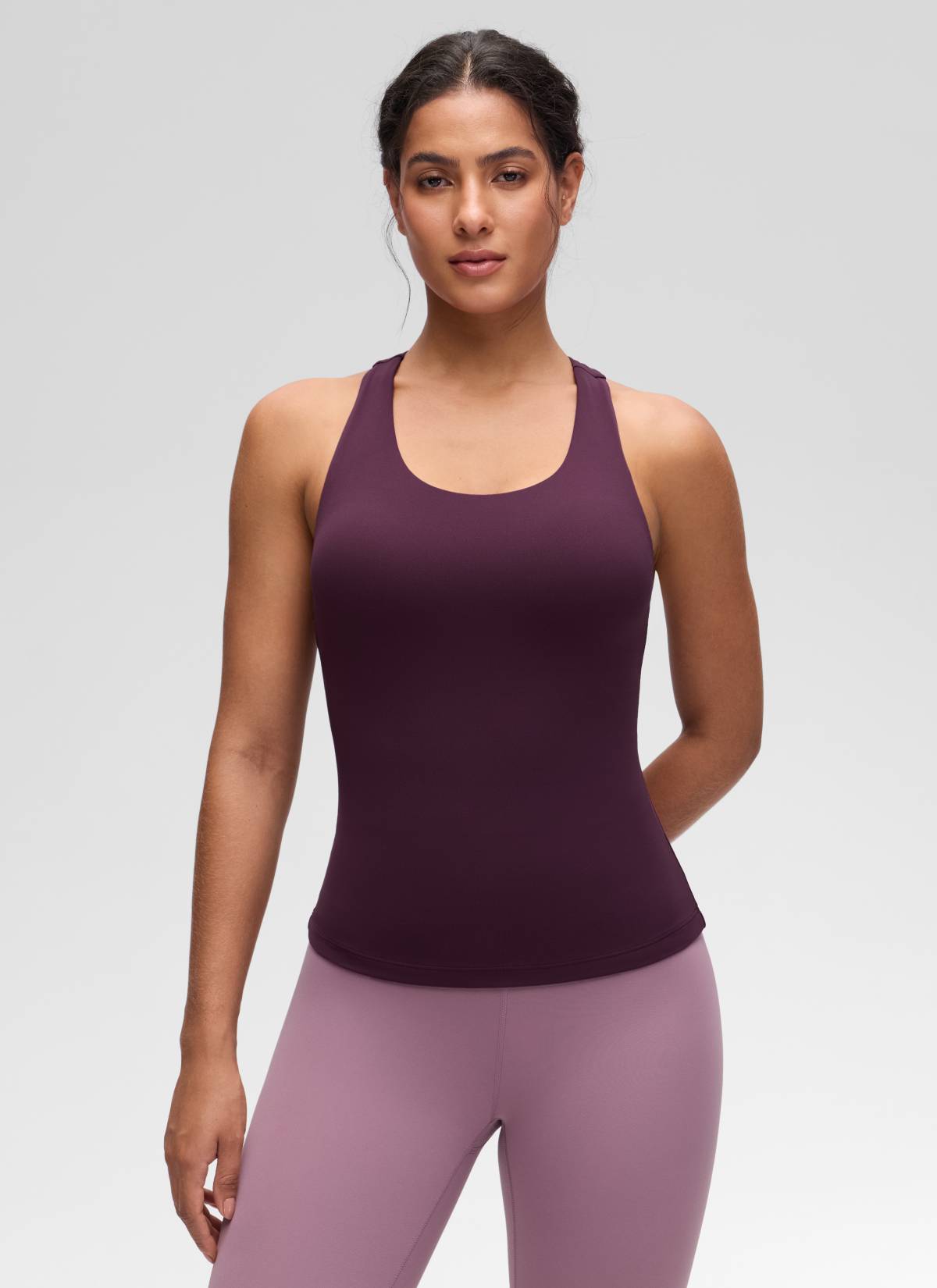 CRZ YOGA Butterluxe Camiseta de Tirantes de Yoga para Mujer Deep Purple
