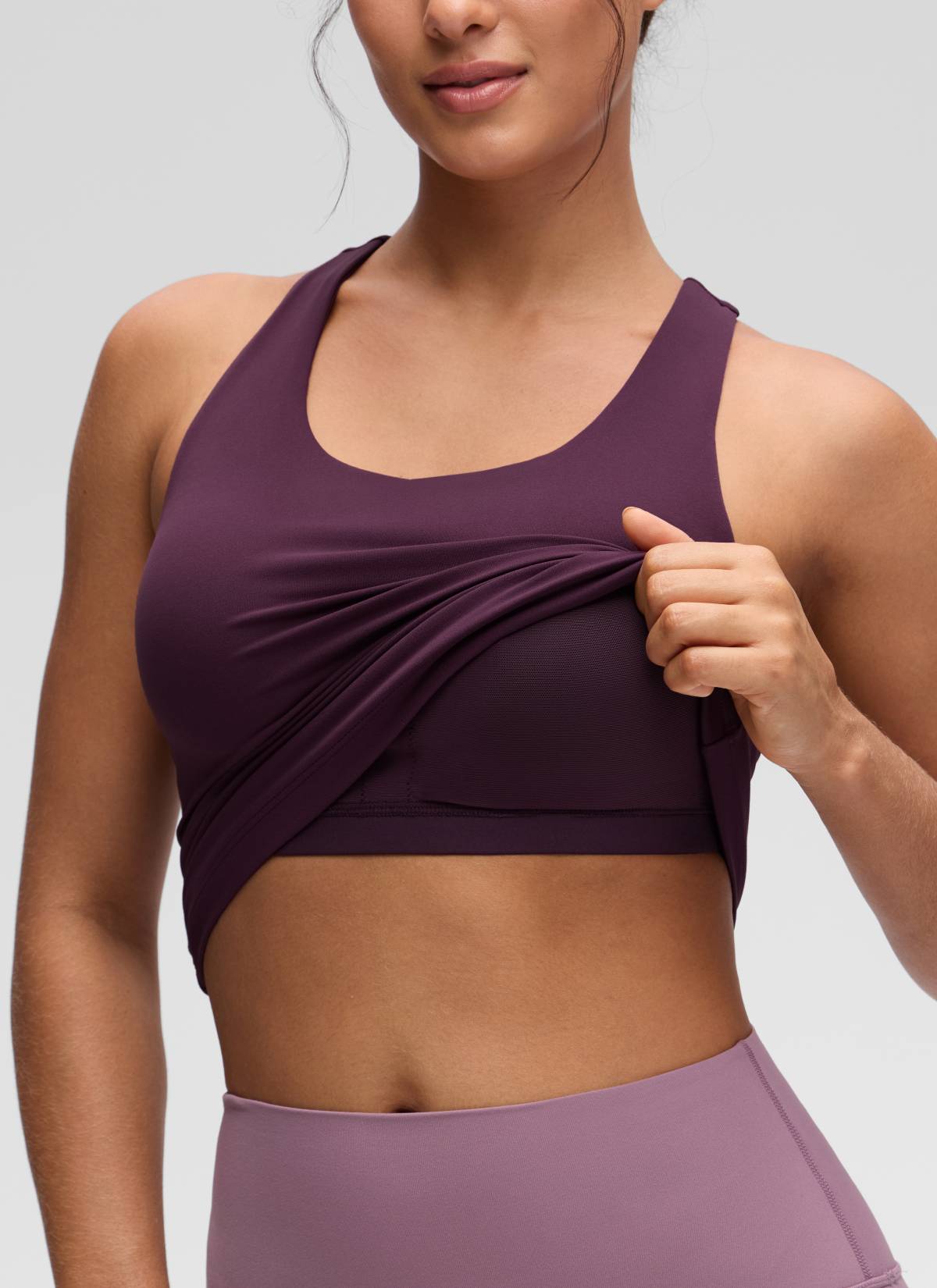 CRZ YOGA Butterluxe Camiseta de Tirantes de Yoga para Mujer Deep Purple