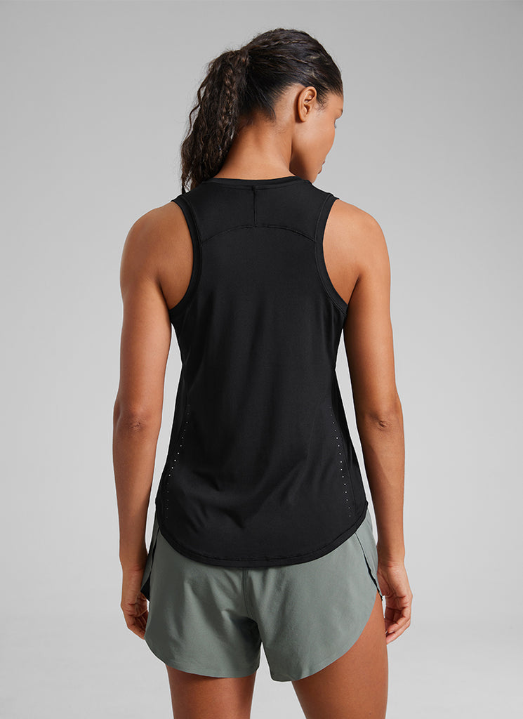 CRZ YOGA Tank Ultraligero Corte relajado Racerback Negro