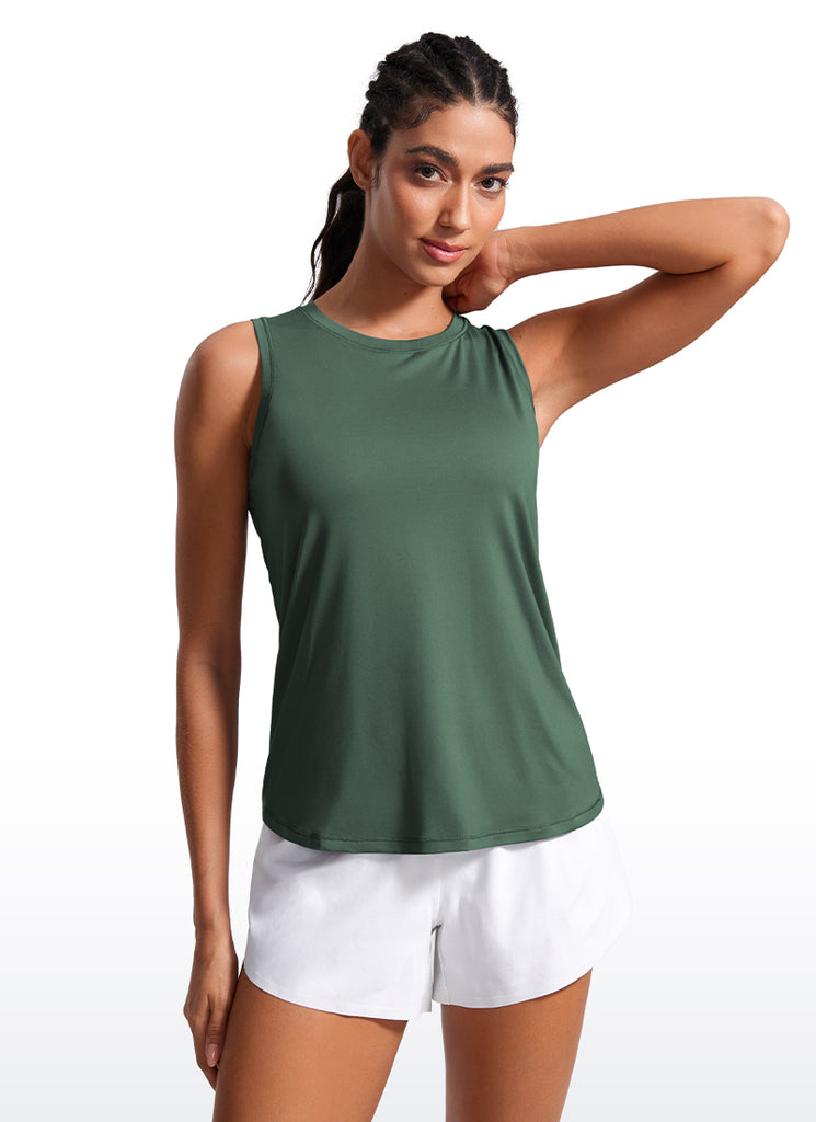 CRZ YOGA Tank Ultraligero Corte relajado Racerback Brezo de platino