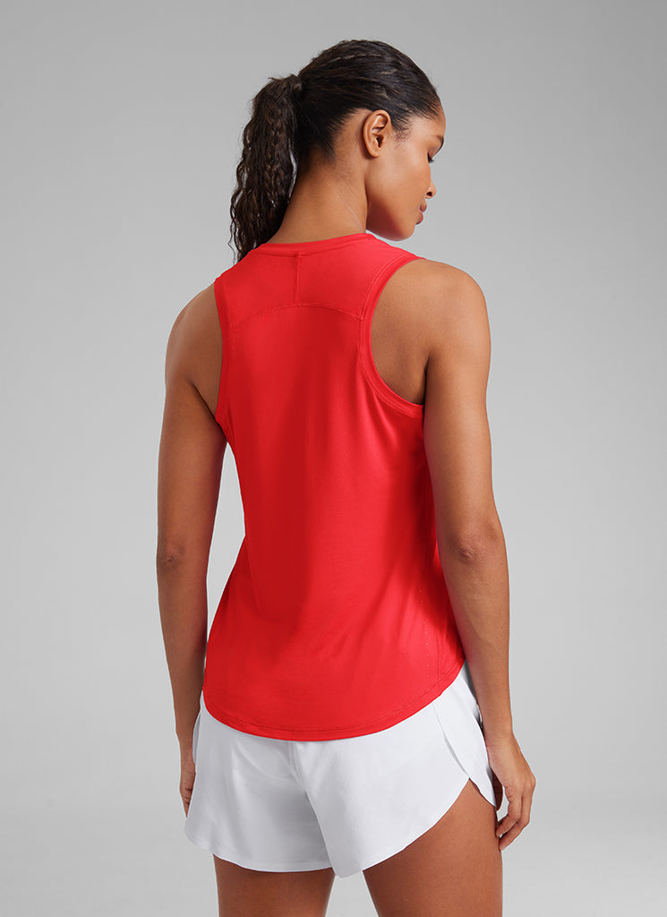 CRZ YOGA Tank Ultraligero Corte relajado Racerback Rojo Profundo
