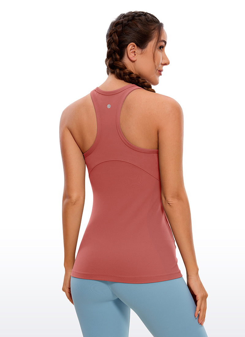CRZ YOGA Butterluxe Camiseta de Racerback y Cuello Alto para Mujer Gavanza