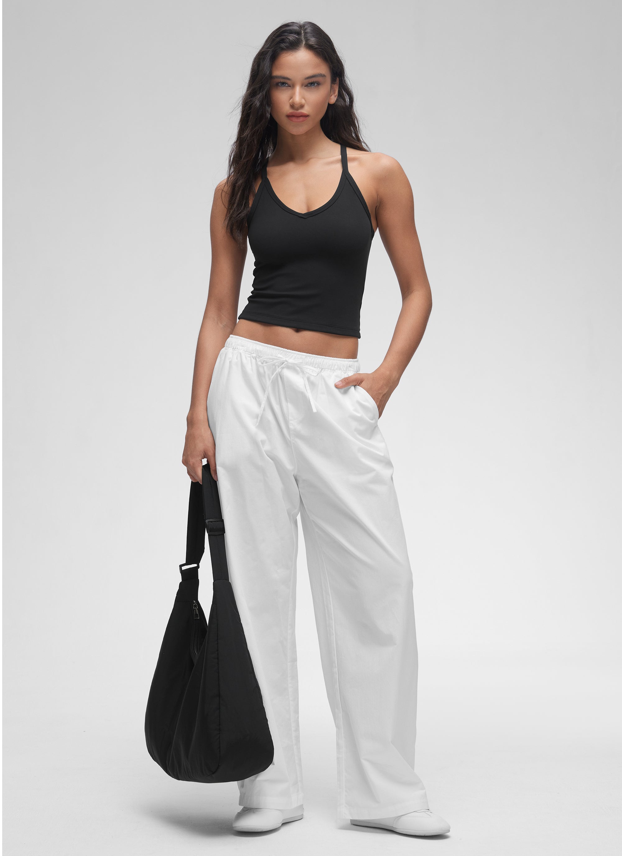 CRZ YOGA Mujer Butterluxe Soft Tank Racerback con Doble Forro Negro