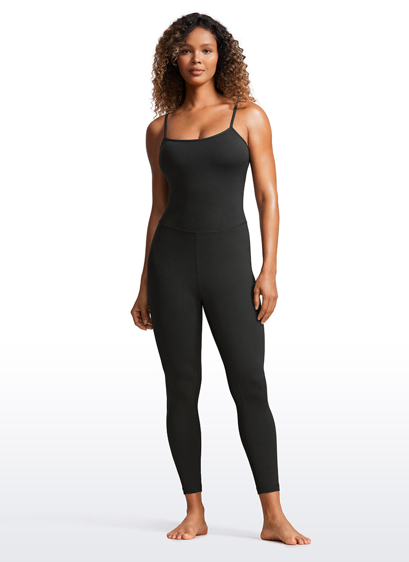 CRZ YOGA Monos de Yoga Body con Sujetador Incorporado para Mujer Negro