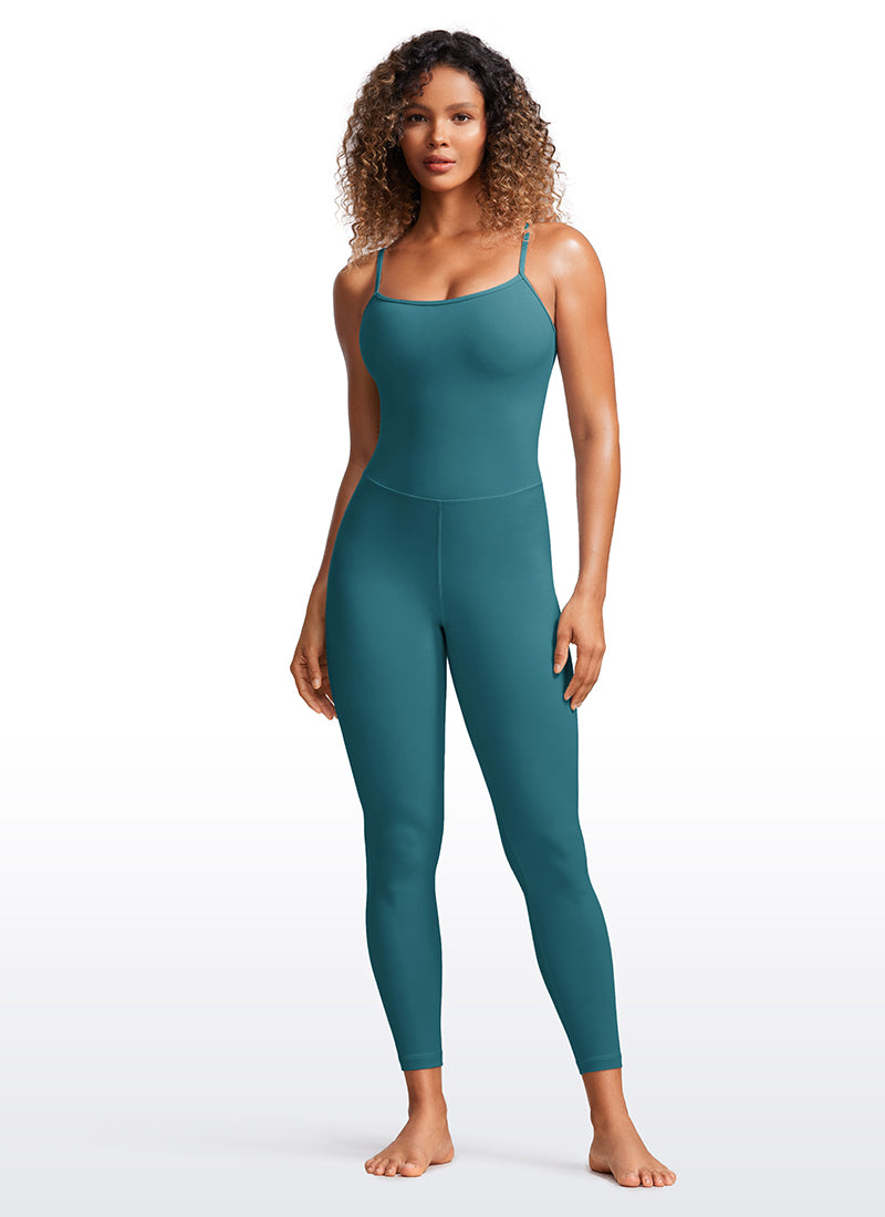 CRZ YOGA Monos de Yoga Body con Sujetador Incorporado para Mujer Jade Verde