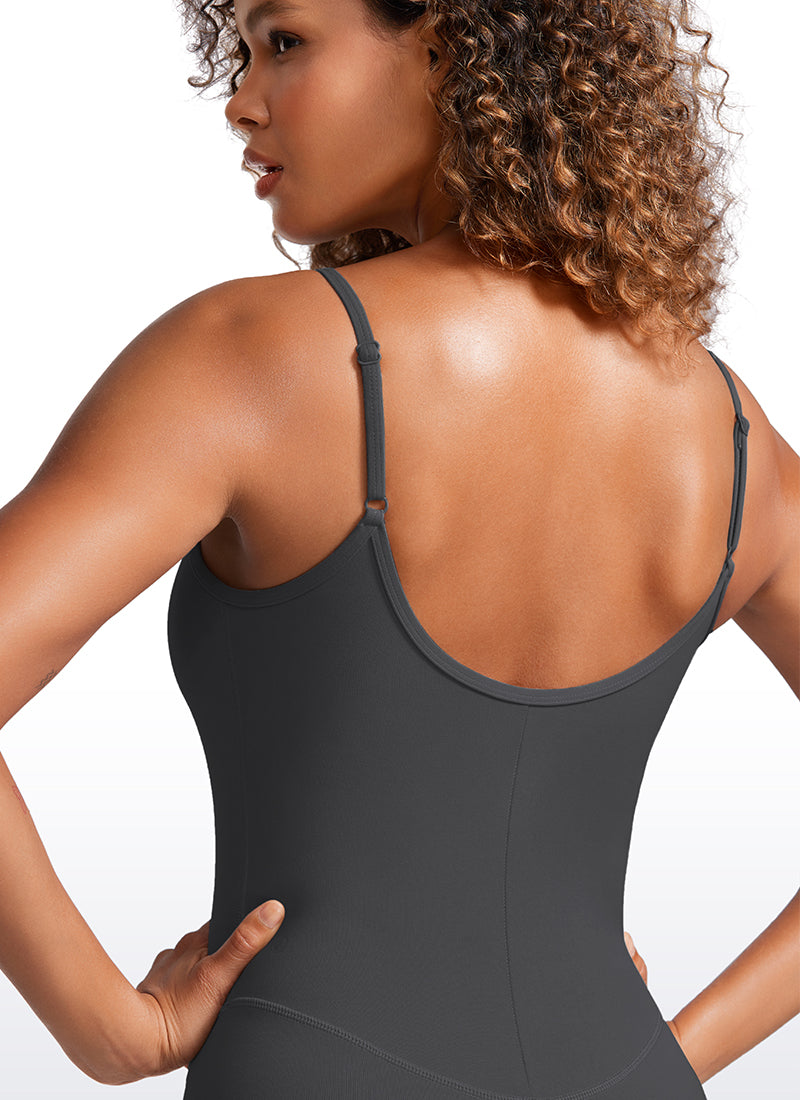 CRZ YOGA Monos de Yoga Body con Sujetador Incorporado para Mujer Gris misterioso