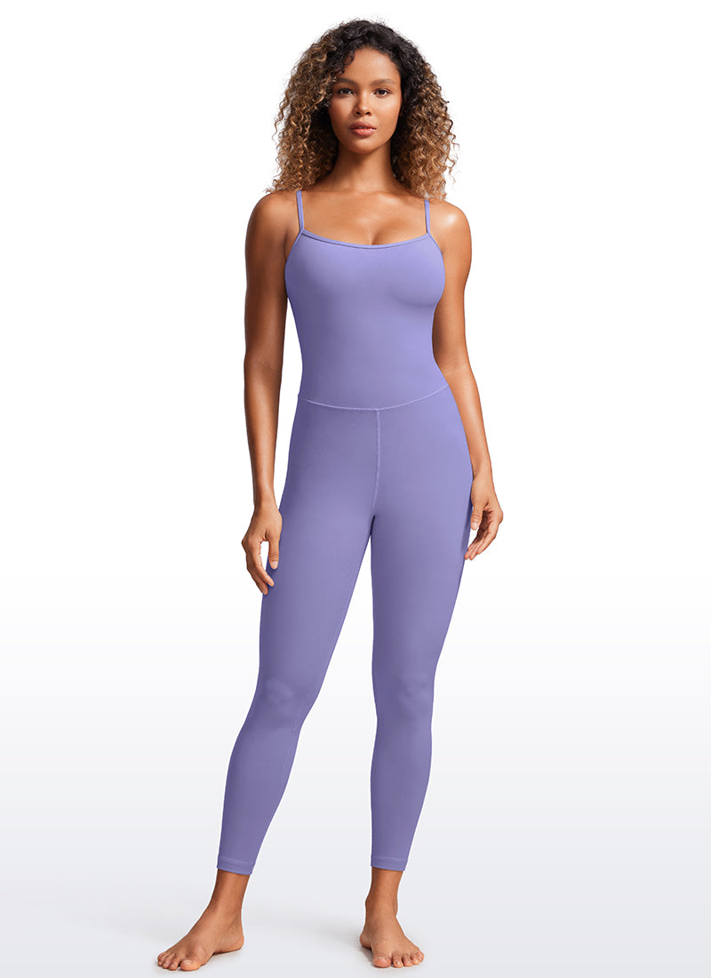 CRZ YOGA Monos de Yoga Body con Sujetador Incorporado para Mujer Lavanda Oscura Morada