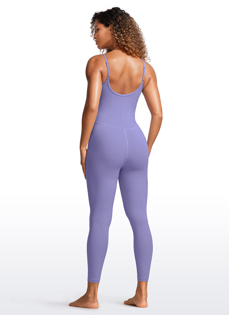 CRZ YOGA Monos de Yoga Body con Sujetador Incorporado para Mujer Lavanda Oscura Morada