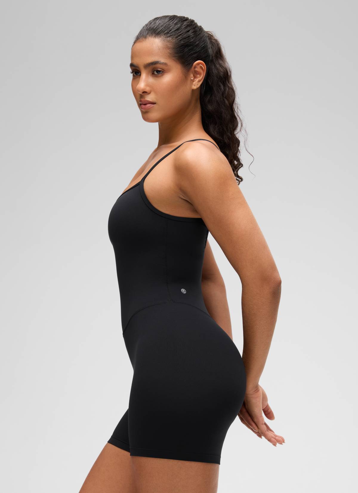 CRZ YOGA Butterluxe Enterizo de 4 Pulgadas - Mono Corto Negro