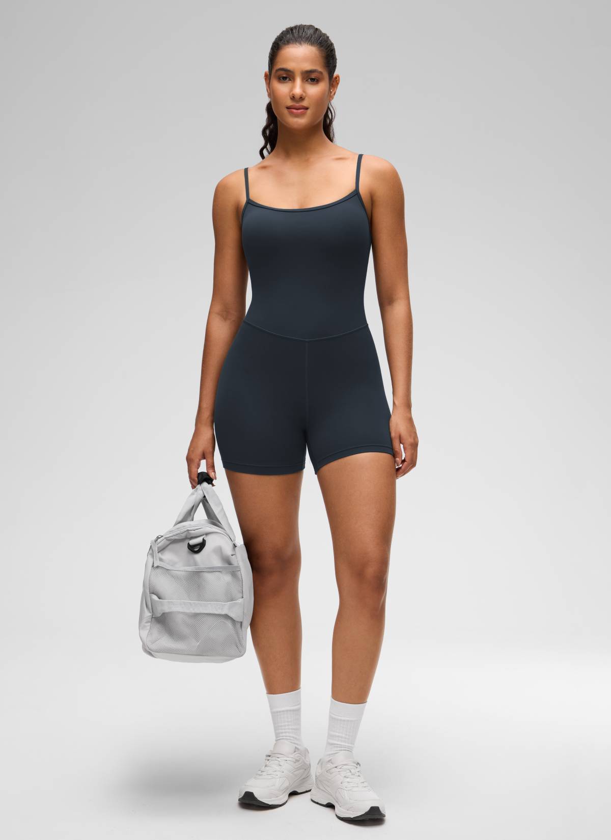 CRZ YOGA Butterluxe Enterizo de 4 Pulgadas - Mono Corto True Navy