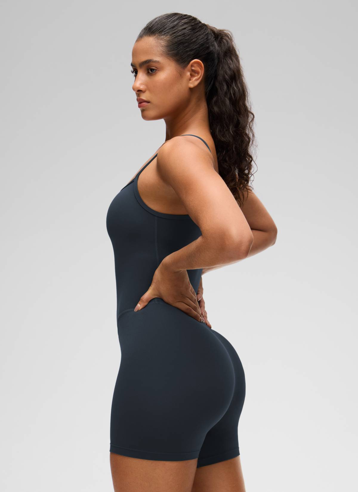 CRZ YOGA Butterluxe Enterizo de 4 Pulgadas - Mono Corto True Navy