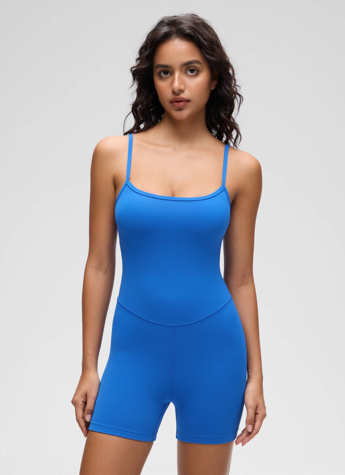 CRZ YOGA Butterluxe Enterizo de 4 Pulgadas - Mono Corto Azul Destello