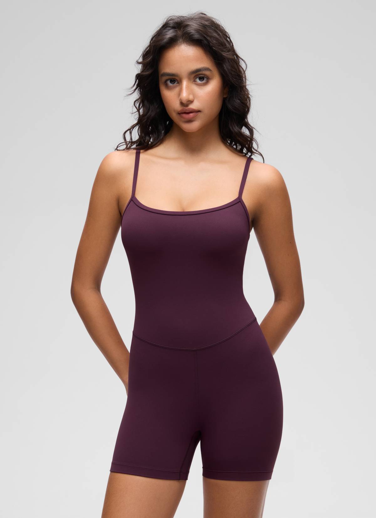 CRZ YOGA Butterluxe Enterizo de 4 Pulgadas - Mono Corto Deep Purple