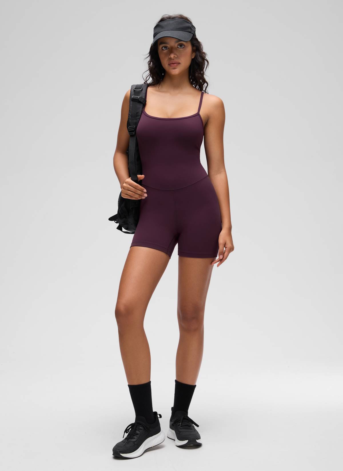 CRZ YOGA Butterluxe Enterizo de 4 Pulgadas - Mono Corto Deep Purple