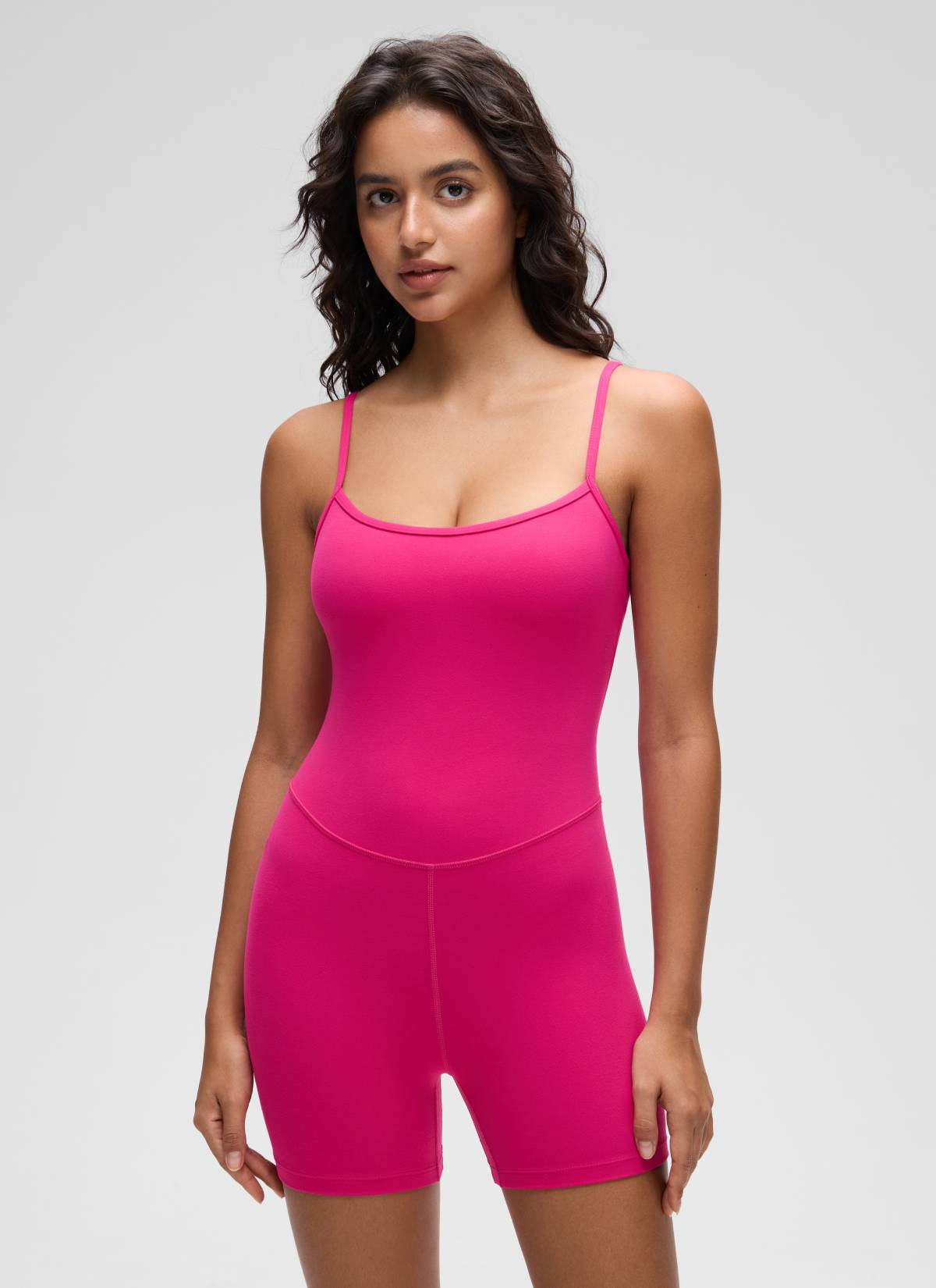 CRZ YOGA Butterluxe Enterizo de 4 Pulgadas - Mono Corto Granito Rosa