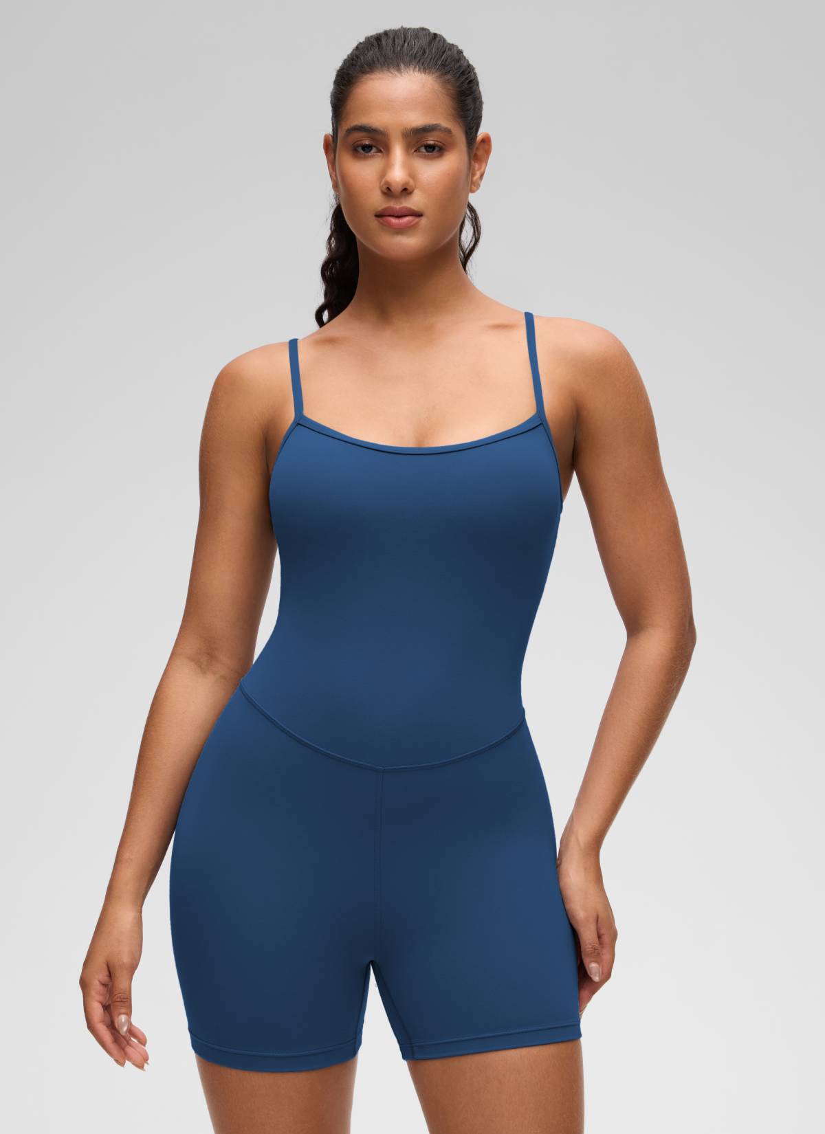 CRZ YOGA Butterluxe Enterizo de 4 Pulgadas - Mono Corto MARFIL FRANCÉS