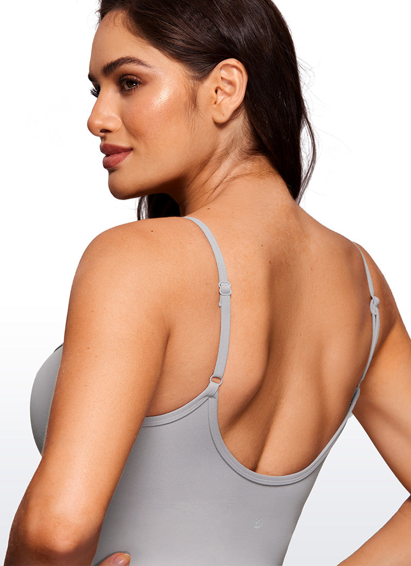 CRZ YOGA Butterluxe Enterizo con Sujetador Incorporado para Mujer Gris Gaviota