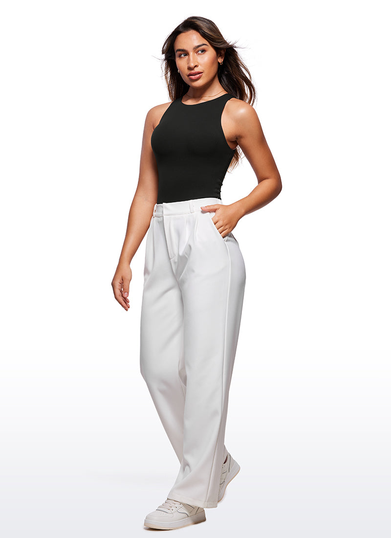 CRZ YOGA Mujeres Body de Yoga de Cuello Alto Negro