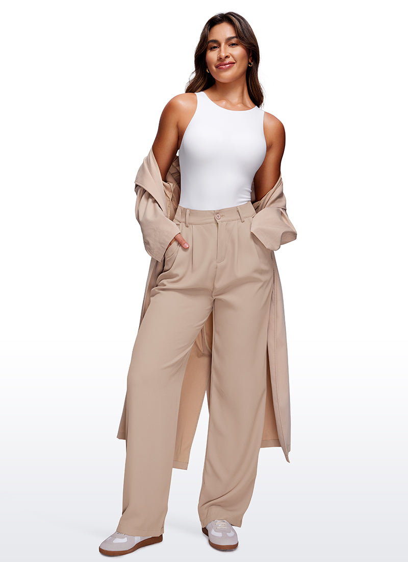 CRZ YOGA Mujeres Body de Yoga de Cuello Alto blanco