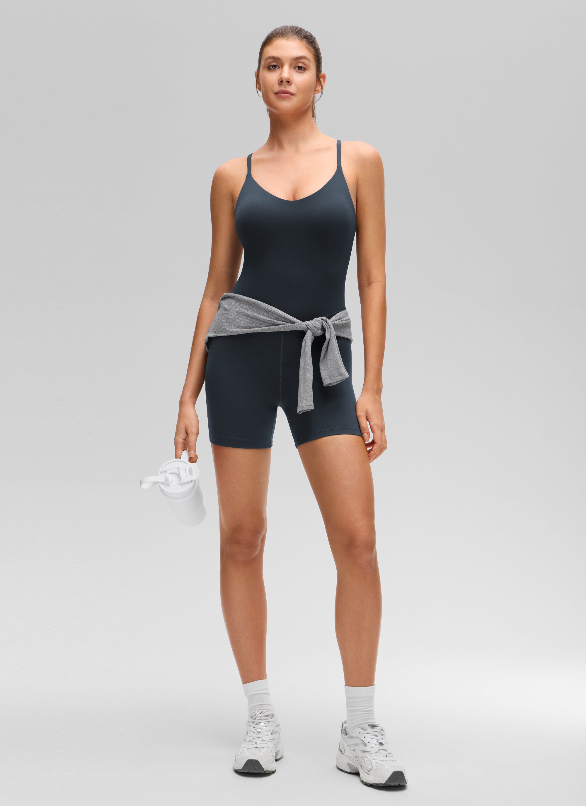 CRZ YOGA Mujer Butterluxe Mono Espalda Cruzada de Cuello en U True Navy