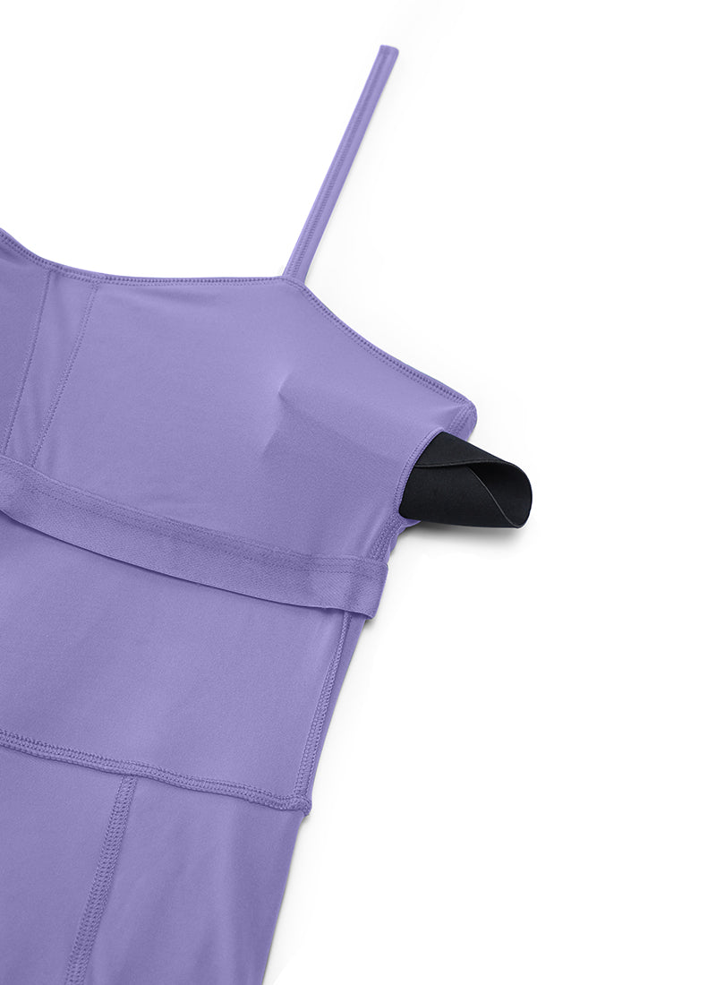 CRZ YOGA Butterluxe Vestidos Deportivos Casual de Tirantes Espaguetis Lavanda Oscura Morada
