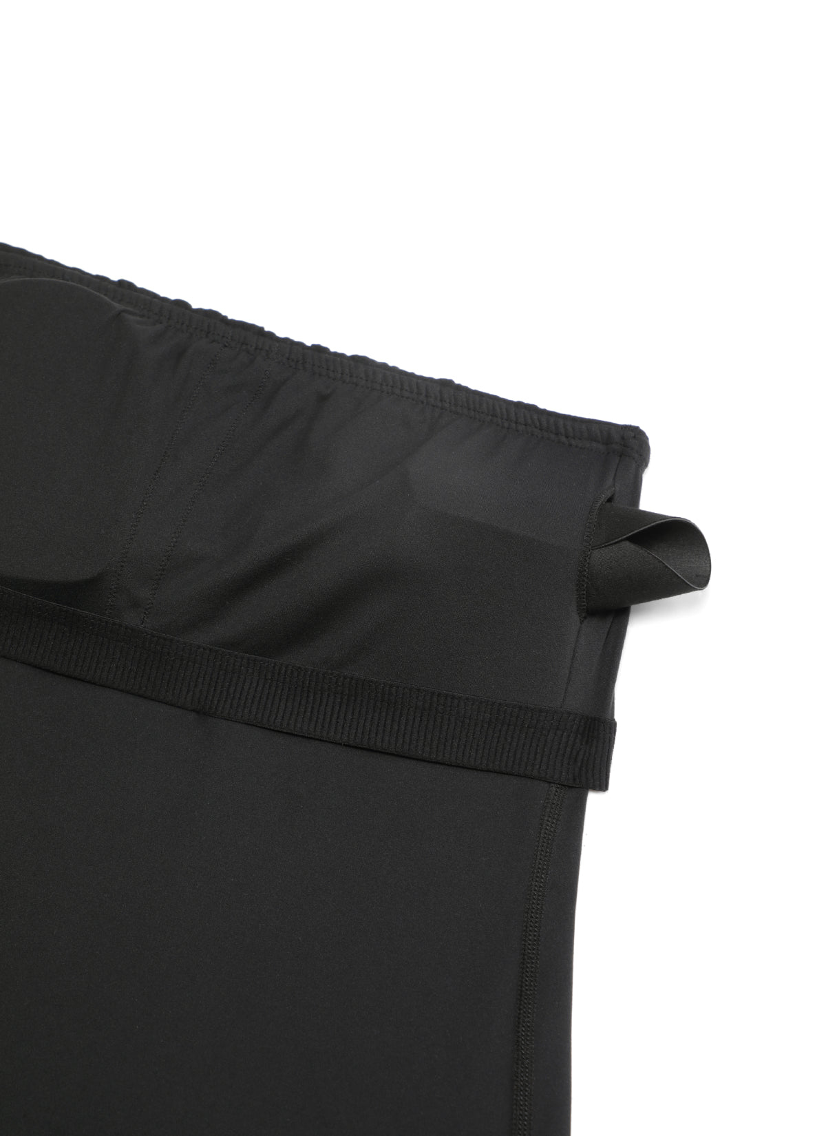CRZ YOGA Vestido Midi Casual Sin Tirantes con Sujetador Integrado Negro