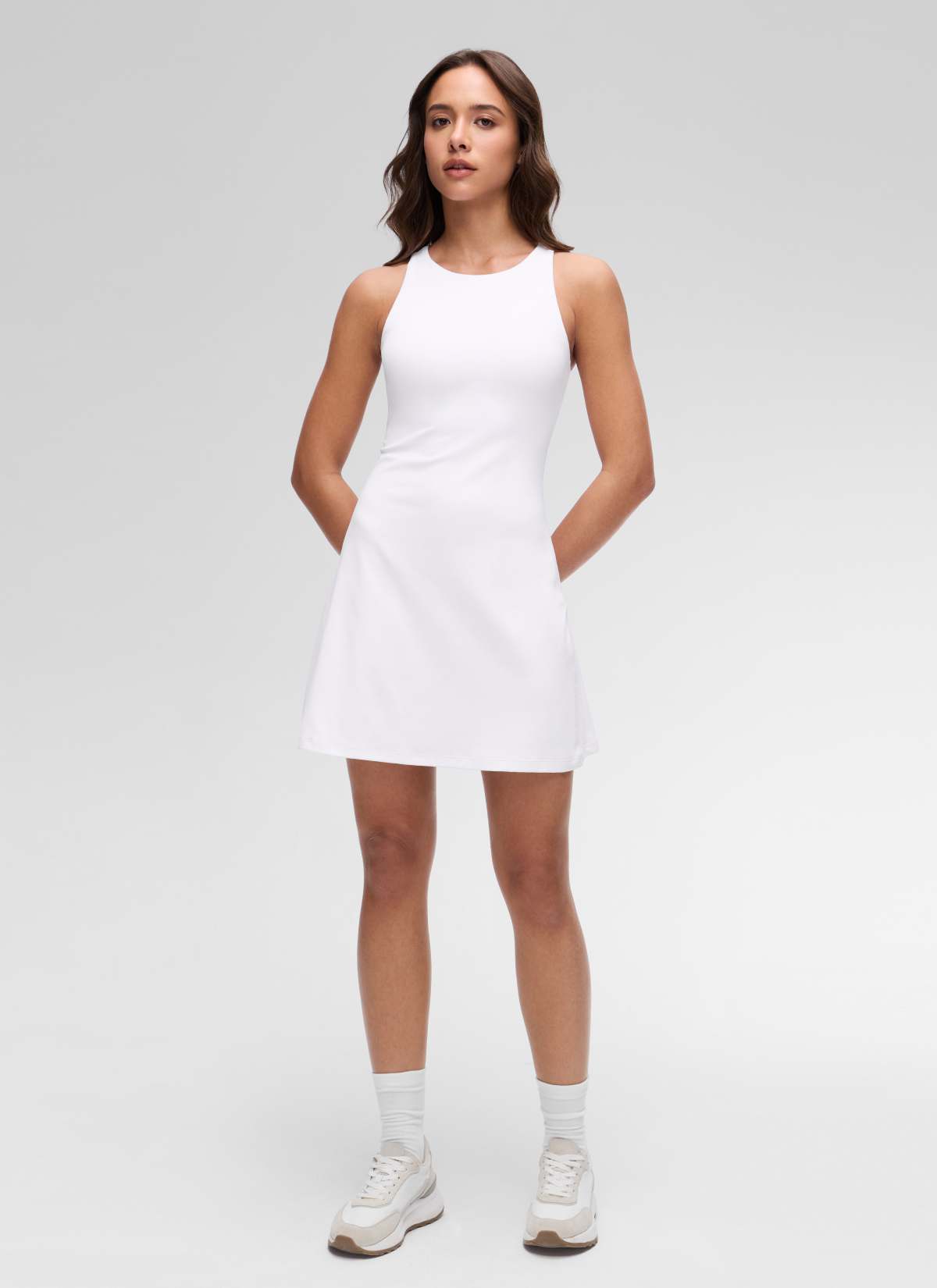 CRZ YOGA Cuello Alto y Espalda Racerback para Mujer Butterluxe blanco