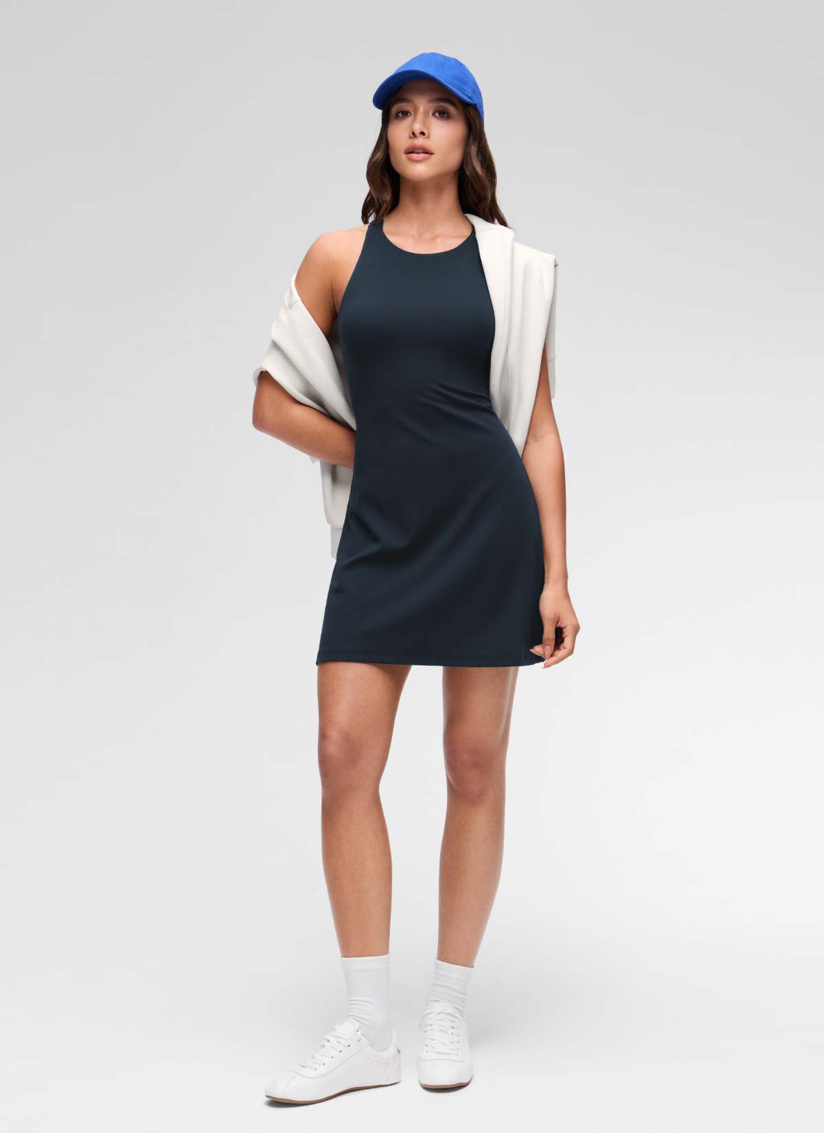 CRZ YOGA Cuello Alto y Espalda Racerback para Mujer Butterluxe True Navy