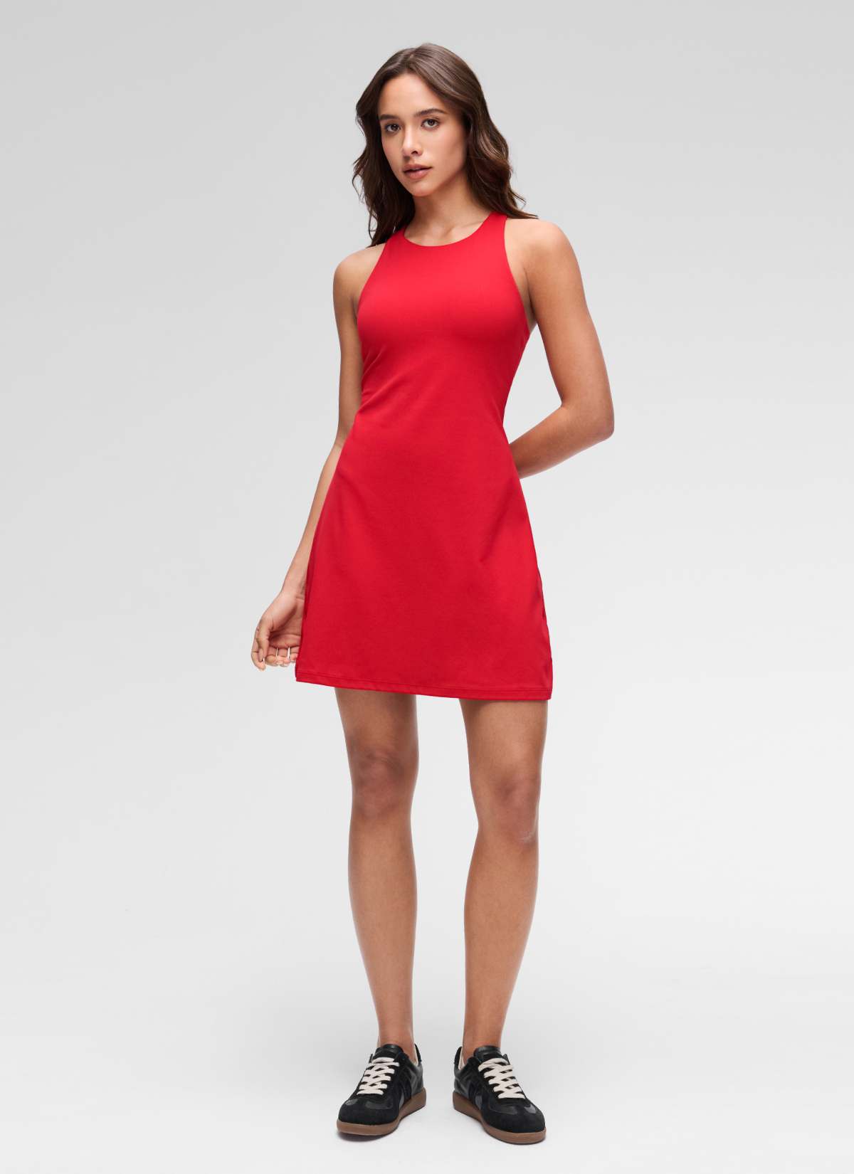 CRZ YOGA Cuello Alto y Espalda Racerback para Mujer Butterluxe Rojo Aurora