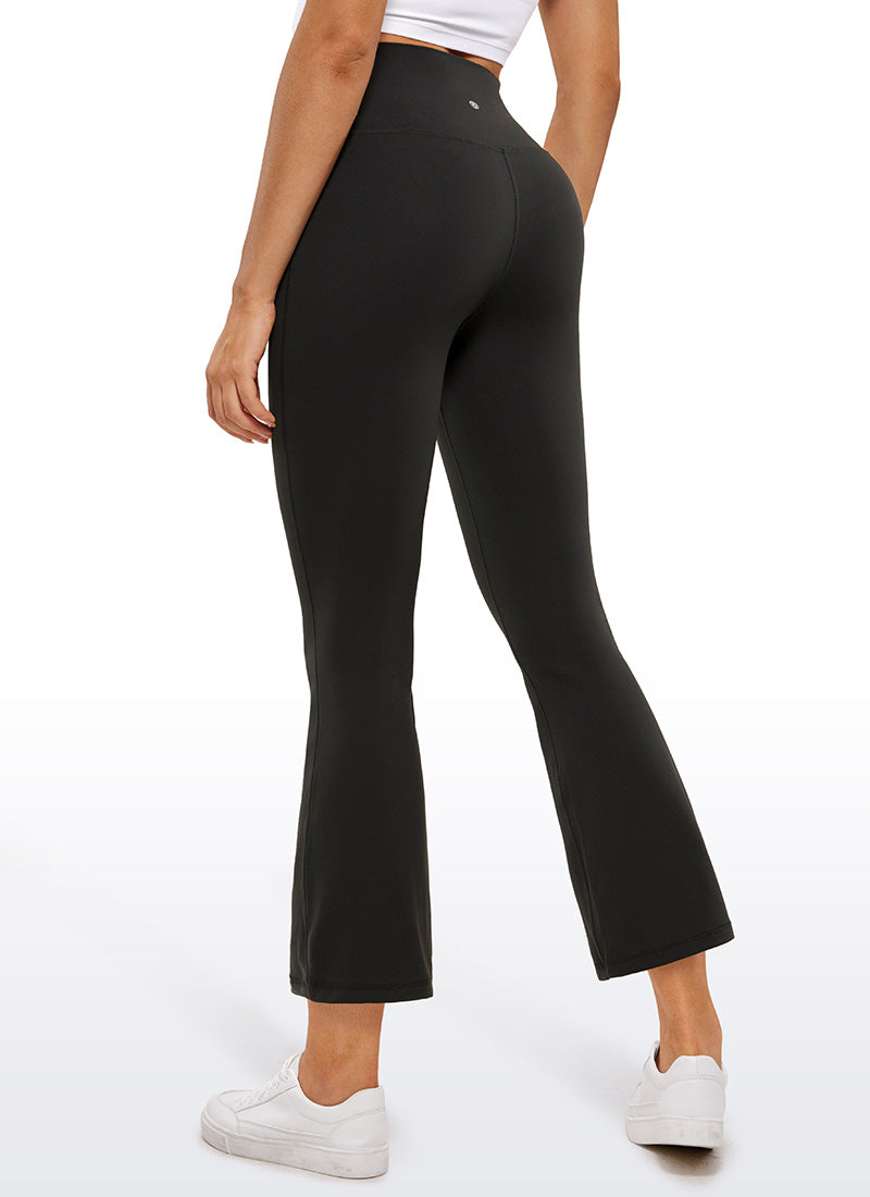 CRZ YOGA Butterluxe Leggings Acampanados con Escote en V para Mujer Negro