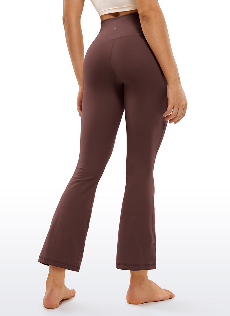 CRZ YOGA Butterluxe Leggings Acampanados con Escote en V para Mujer Gris pardo