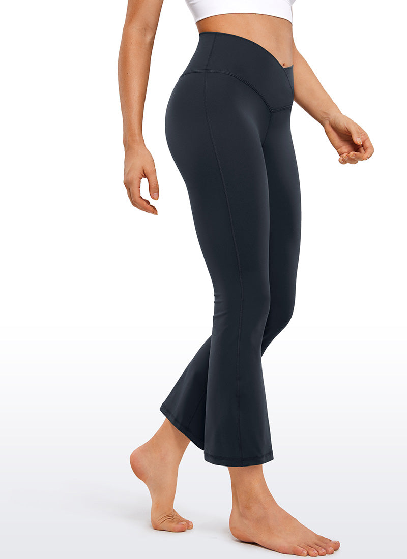 CRZ YOGA Butterluxe Leggings Acampanados con Escote en V para Mujer True Navy