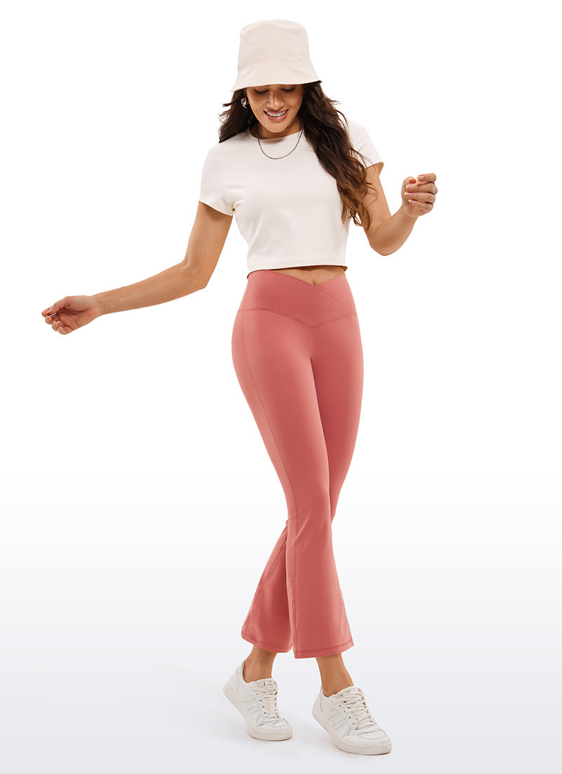 CRZ YOGA Butterluxe Leggings Acampanados con Escote en V para Mujer Gavanza