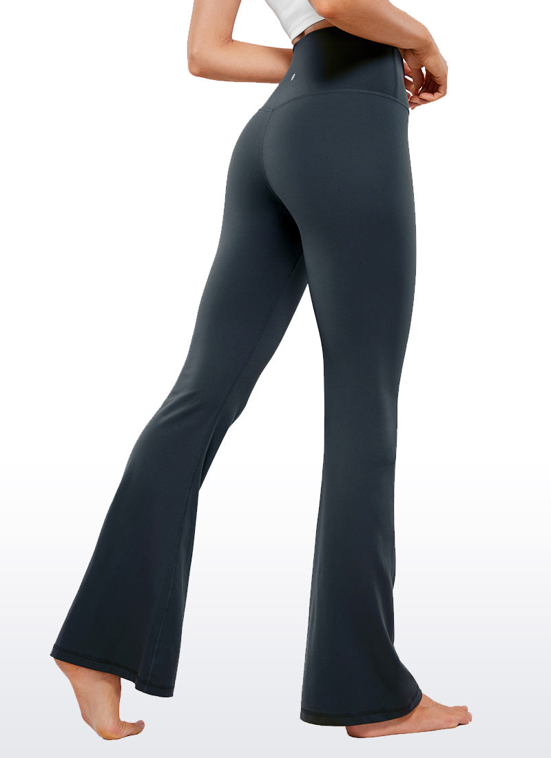 CRZ YOGA Butterluxe Leggings Acampanados con Escote en V para Mujer True Navy