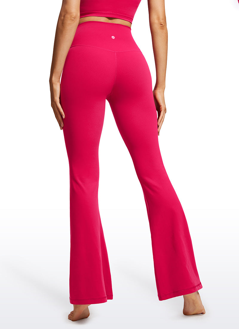 CRZ YOGA Butterluxe Leggings Acampanados con Escote en V para Mujer Viva Magenta
