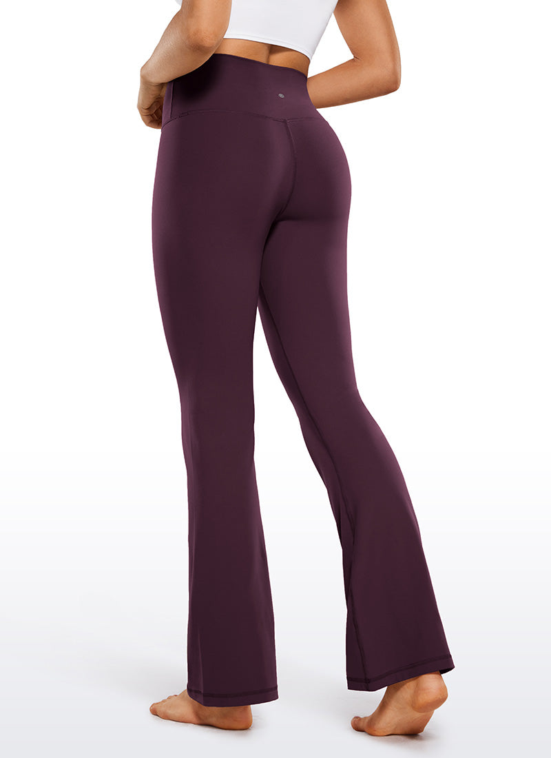 CRZ YOGA Butterluxe Leggings Acampanados con Escote en V para Mujer Deep Purple